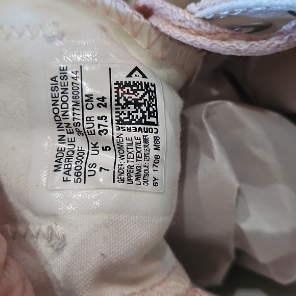 New Converse All☆Star Women's Light‎ Pink Textured Low-Top Sneakers. - Picture 9 of 12